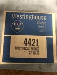 Vintage Westinghouse 4421 Usa Auto Special Service 12 Volts Sealed Beam Lamp. Fixed Price $19.99.