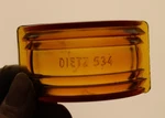 Used Dietz 534 Amber Glass Half Round Light Lens - Truck Trailer Bus. Fixed Price $30.00.