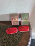 Nos Vtg Set Of 2 Red Marker Lamp Automotive Truck Light Trailer Rv Boat Bulb. Fixed Price $25.00.