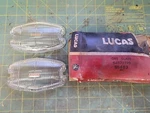 Pair Austin Mg Mini Morris Triumph Nos Lucas 54577770 L494 Reverse Lamp Lens. Fixed Price $75.00.