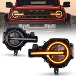 Upgrad Led Headlights Ford Bronco 2021-2025,W/AMBER White Drl,pair. Fixed Price $435.19.