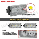 2X White Ford Edge/escape Mercury Mariner Led License Plate Lights Housing. Fixed Price $12.95.