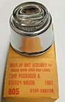 1961 Ford Pass & Wagon Backup Lens Unit Assembly Replaces #: C1AF-15511-B. Fixed Price $11.99.