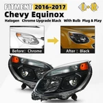 Upgrade Halogen Headlight For 2016 2017 Chevy Equinox Black Bezel Right+left. Fixed Price $127.99.