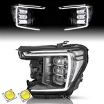 Left Side For 2021 2022 2023 Gmc Yukon Xl Full Led Chrome Trim Headlight. Fixed Price $129.99.