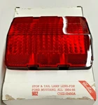 1964-66 Mustang Stop/tail Lamp Lens Repl. Ford #: C5ZZ-13450-A, Glo-brite 902. Fixed Price $14.99.