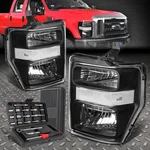 08-10 Ford Super Duty F250-550 Black Housing Clear Side Headlight+tool Set. Fixed Price $84.88.