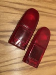 One Pair Of Lucas L572 Sunbeam Rapier & Hillman Minx Tail Lamp Lens, Nos. Fixed Price $30.00.