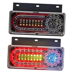 2PCS Led Truck Tail Lights With Iron Bracket Base,universal 24V Trailer Rear. Fixed Price $58.96.