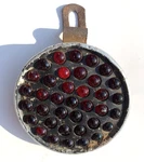 Vintage Persons Majestic No. 337 Red Glass Reflector Pat. 1929 1933 1934 3-3/8". Fixed Price $59.99.