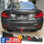 Real Carbon Rear Bumper Diffuser Lip W/led For Bmw F22 M-sport M235I M240I 14-19. Fixed Price $379.26.