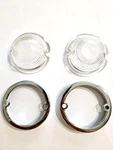 57L-62 Corvette Parking Light Lenses W/bezels (2 (used) Gm #s Below. Fixed Price $75.00.