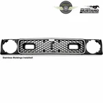 1971-1972 Mustang Mach Grille D1ZZ-8200-C Black Satin With Stainless Moldings. Fixed Price $389.99.