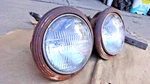 1942 1946 1947 Ford Truck Headlight Assemblies Original Pair Buckets Rings. Fixed Price $295.00.