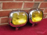 1941 Chevrolet Guide Chrome 5-3/4 Fog Lights Lamp. Fixed Price $2500.00.