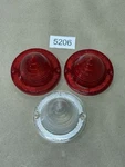 3PC 1961 Chevrolet (1) Back Up & (2) Tail Light Lens Chevy Glo-brite. Fixed Price $21.99.