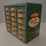 Vintage Eveready Miniature Lamps Metal Store Counter Display W/ Bulbs 1950S-60S. Fixed Price $45.99.