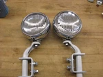 Vintage 4 5/8" Guide 2013A 6 Volt Fog Lights. Fixed Price $300.00.
