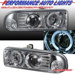 Set Of Euro Clear Halo Projector Headlights For 98-04 Chevrolet S10 And Blazer. Fixed Price $139.99.