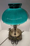 Vtg Primus 110 Camp Stove Converted Lamp With Green Glass Shade Unique Beauty!. Fixed Price $299.00.
