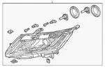 Genuine Honda Headlight Assembly 33100-THR-A01. Fixed Price $215.45.