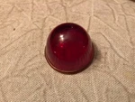 Vintage American Auto Device Co Red Glass Lens Beehive Hy Power 1 5/8 Chopper. Fixed Price $21.50.