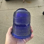 Vintage Logo Airport Taxiway Runway Cobalt Blue Light Lens Cover Aviation. Fixed Price $35.00.