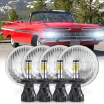 For Mercury Cougar 1967-76 Monterey Comet 5.75" Round Led Headlights Hi/lo Kit. Fixed Price $113.99.