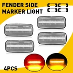 Clear Lens Led Side Marker Lights Amber+red Lamps For Dodge Ram 3500HD 2010-2018. Fixed Price $20.89.