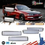 For Honda Prelude 92-96 Dynamic Amber & White Led Signal Side Marker Lamps Clear. Fixed Price $84.99.
