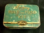 Vintage Ford Emergency Bulb & Fuse Kit Metal Car Auto Part No 18407 Model 78. Fixed Price $99.00.
