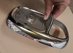 52 53 54 55 Nash Tail Light Bezel Very Nice Chrome Nos? Statesman Ambassador. Fixed Price $50.00.