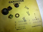 Carter Carburetor 1307 Repair Parts Package 1941 Nash Six "600" 513S. Fixed Price $19.95.