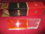Triumph TR6 Right Front Turn Signal Lens Amber & Clear Nos Lucas 54579196, L827. Fixed Price $269.44.