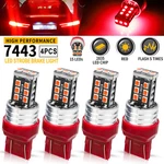 4PCS 7443 7440 Led Red Strobe Flash Blinking Brake Stop Tail Parking Light Bulbs. Fixed Price $10.43.