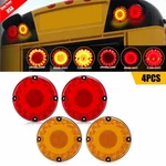 7" Round Amber/red Led Turn Signal Tail Brake Light For Bus Truck Trailer Van A+. Fixed Price $62.69.