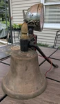 Antique Fire Engine / Truck 10" Diameter Bell Mounting Bracket With Light. Fixed Price $475.00.