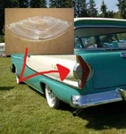 Oem 1958 Ford Edsel Lh Left Driver Side Rear Reverse Tail Light Lens Cover. Fixed Price $54.99.