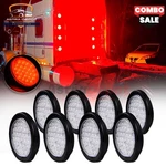 8X 4" Inch Round Red 24-LED Truck Trailer Stop Turn Tail Brake Lights Clear Lens. Fixed Price $58.98.