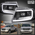 Fits 2004-2008 Ford F150 Lincoln Mark Lt Black Led Tube Projector Headlights. Fixed Price $218.38.