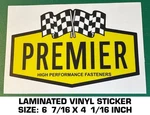 Premier High Performance Fasteners Vintage Racing Sticker Decal- Nascar Scca. Fixed Price $9.35.
