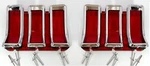 Pair 1967-1968 Ford Mustang Tail Lights / Brake Lamp Lens & Chrome Bezels Set. Fixed Price $99.95.