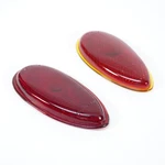 1938 Ford Stimsonite Duolamp Tear Drop Tail Light Red Glass Lens Set. Fixed Price $50.00.