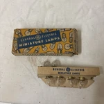 Box Of 6 General Electric Miniature Lamps Light Bulbs 14V 0.2A. Fixed Price $10.00.