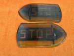 Pair Vintage Guide R-T5A Arrow Turn Signal Light Fire Truck Bus Amber Glass Lens. Fixed Price $199.96.