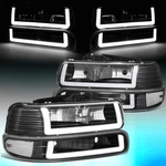 For 1999-2006 Silverado Suburban Tahoe Led Drl Headlight Bumper Lamp Black/clear. Fixed Price $89.28.