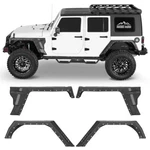 Fit 07-18 Jeep Wrangler Jk Fender Flares Front + Rear W/amber Turn Signal Lights. Fixed Price $599.99.