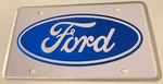 Vintage Ford Blue Oval Booster License Plate Racing Mustang F150 F250 F350. Fixed Price $129.99.
