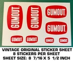 Gumout - Vintage Original Decal Sheet 8 Per. Fixed Price $6.54.