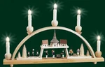 Schwibbogen Seiffener Kirchdorf Electric Erzgebirge Light Arch New 01251. Fixed Price $478.50.